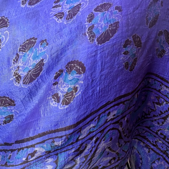 Vintage 100% Silk Purple Scarf 34” Square - Picture 3 of 6